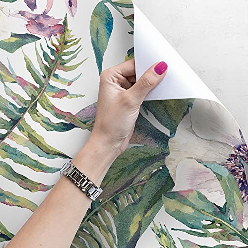 Papier peint meuble et mural latex de haute finition au design floral raffiné