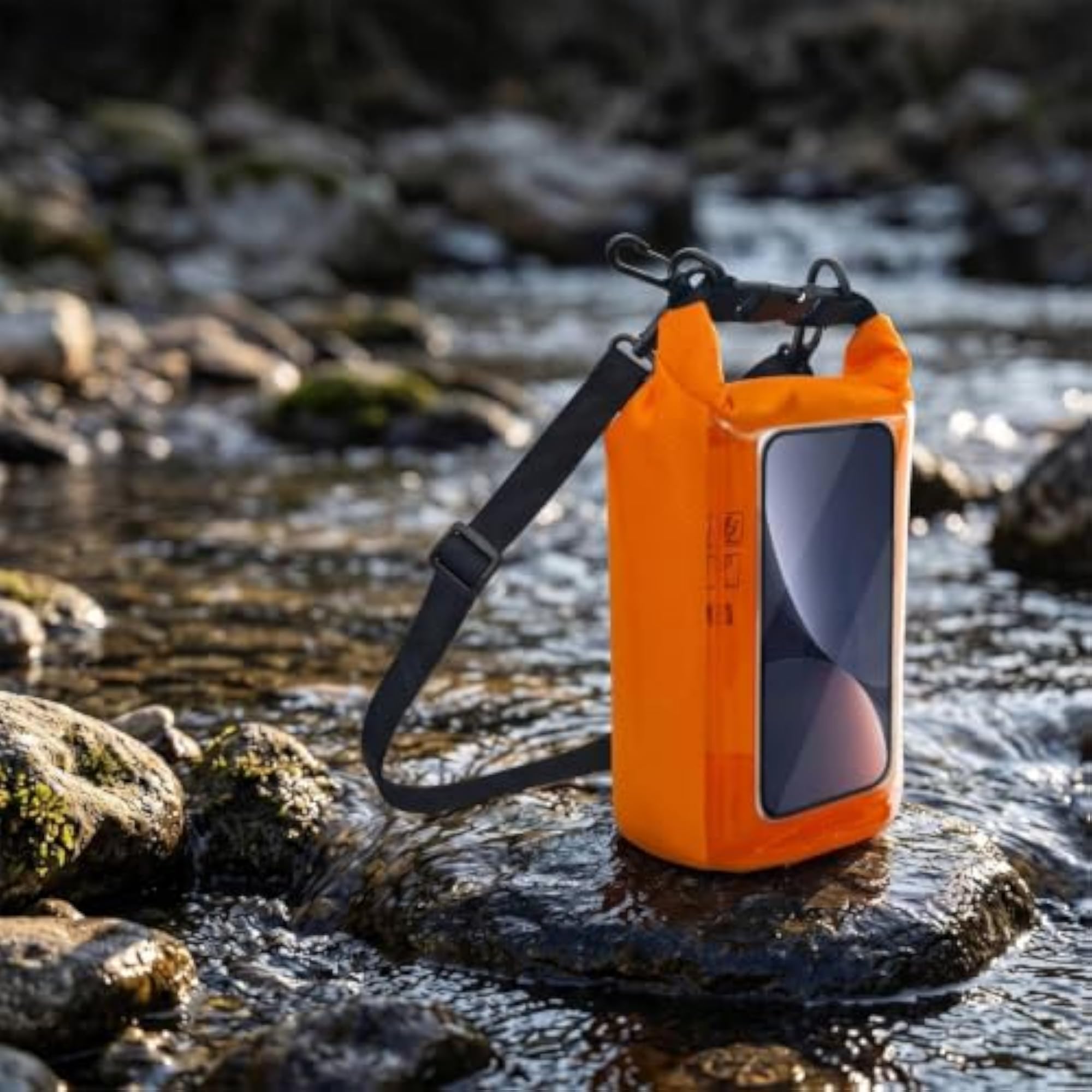 Phone Dry Bag with Strap, Black