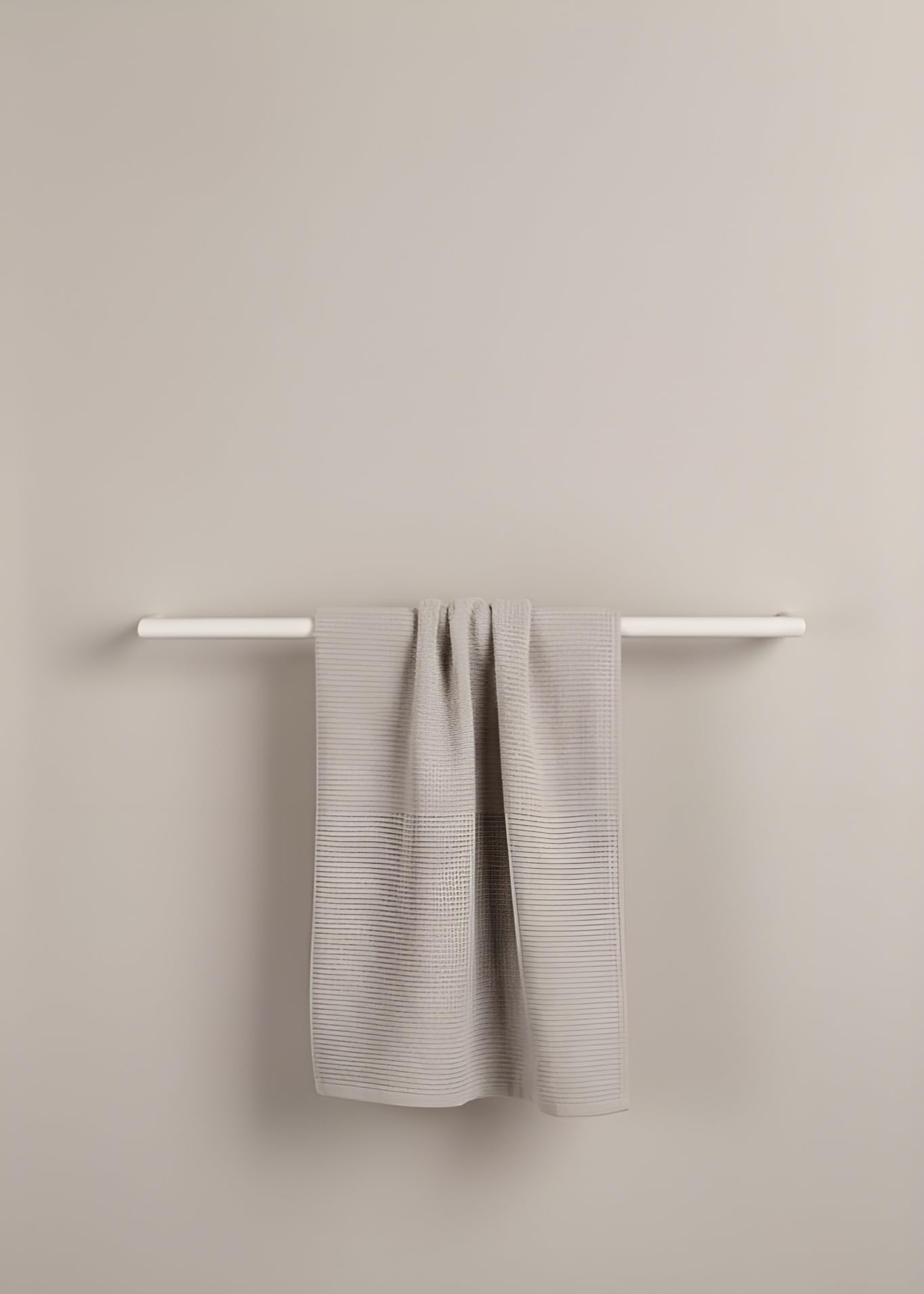 Porta Asciugamani da Muro ZENO 60 cm in Acciaio Bianco Opaco – Design Minimalista e Moderno per Bagno – Barra Porta Salviette Made in Italy