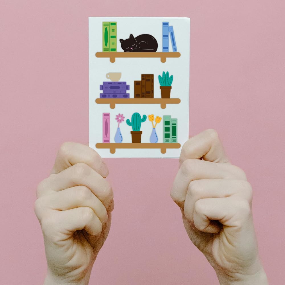 Stanzformen-Set Für Scrapbooking – Bücherregal & Katzen-Motive Aus Kohlenstoffstahl