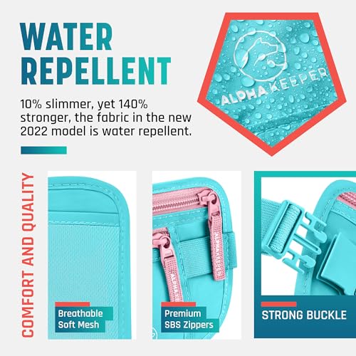 Image of Alpha Keeper Money Belt for Travel Hidden Under Clothes - RFID Blocking Passport Holder & Slim Waist Wallet Pouch for Women & Men, Anti-Theft Travel Accessories