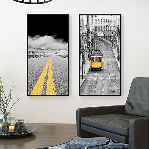 Affiche décorative de haute qualité paysage abstrait minimaliste 60x120 cm