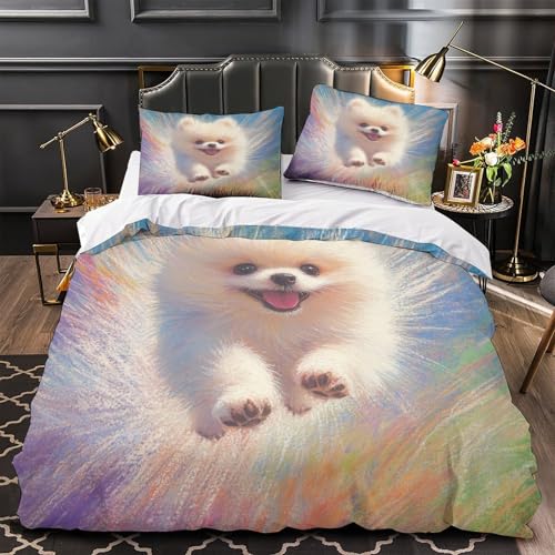 Housse de couette crâne 3D microfibre ultra douce à fermeture éclair cachée pour lit 1 place