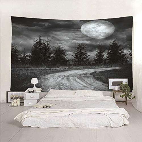 Tapiz de pared de poliéster de gran acabado con diseño detallado de luz de luna 7