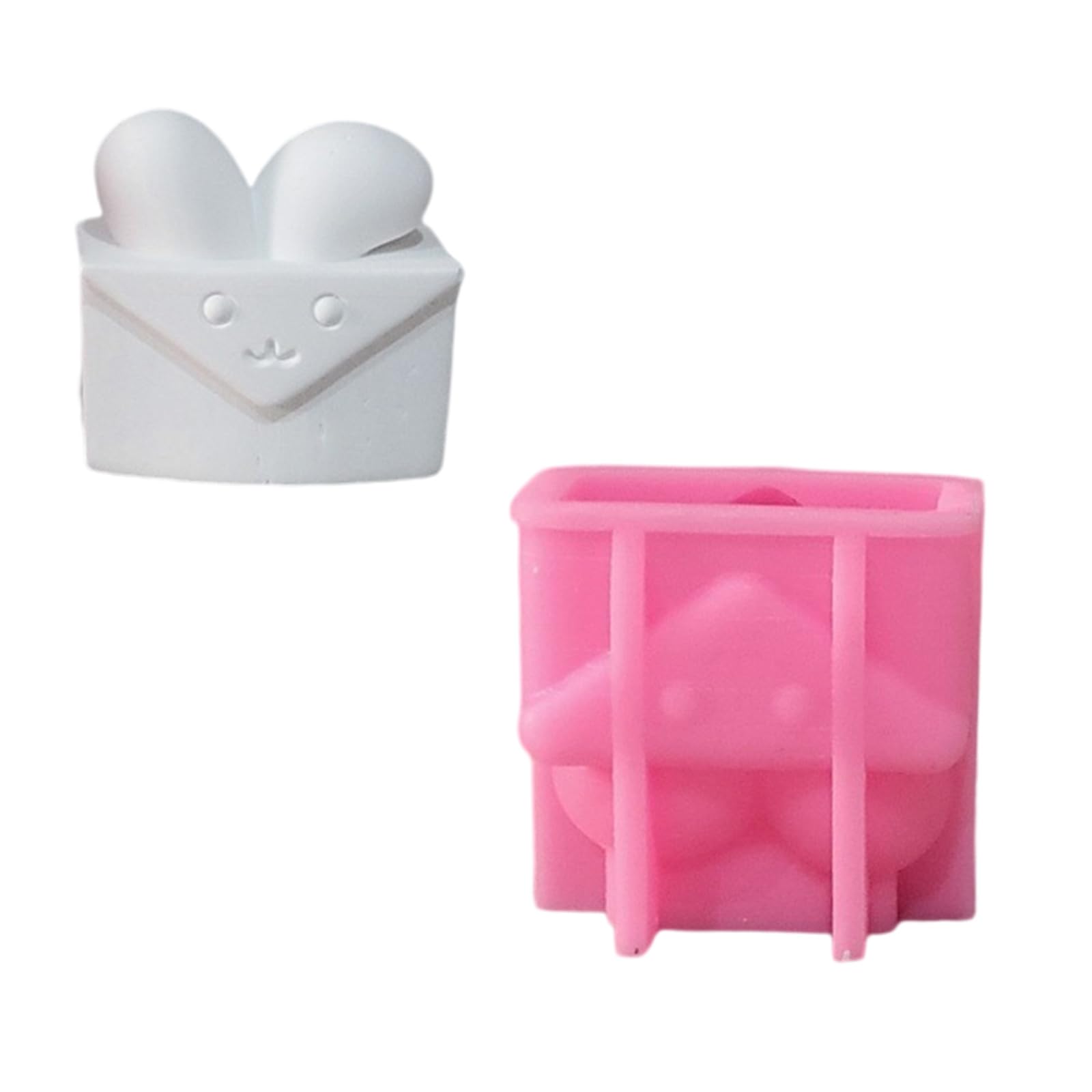 Tsophreniq Bunnies Ear Envelope Figurine Silicone Molds for Epoxy Resin Fondant Cement Gypsum Food Grade