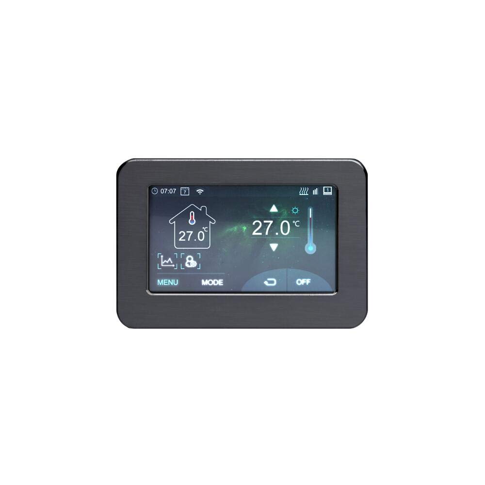 Milano White Connect Wifi Touchscreen Programmable Temperature Control Heating Thermostat Google Alexa