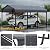 ALAULM 10x15FT Metal Carport w/Galvanized Steel Roof? Heavy Duty Car Port with Reinforced Support Rods & Windproof Anchors, All-Weather Outdoor Garage for Car, Truck, RV, Boat, Tractor