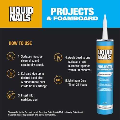 Image of Liquid Nails Latex Projects 10 oz Off-White Interior Projects and Foamboard Adhesive