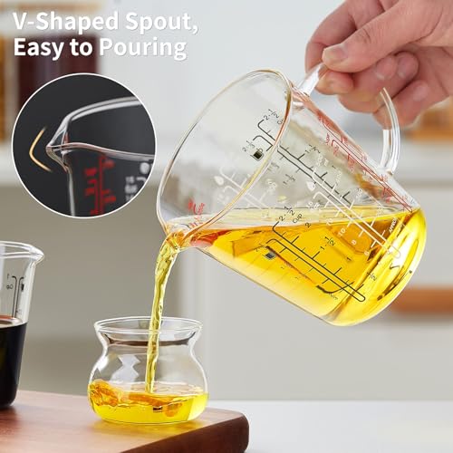 Vaso medidor de vidrio irrompible con pico y mango 500 ml miniatura 4