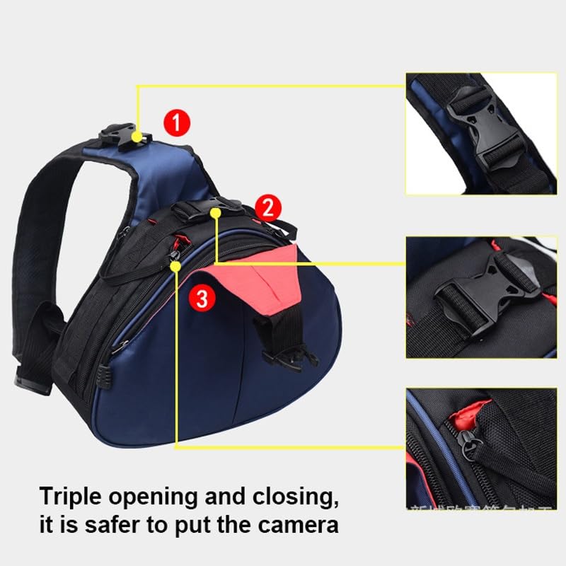 Borsa Reflex Borsa a Tracolla for Fotocamera DSLR da Viaggio Impermeabile, Piccola, con Tracolla Triangolare Zaino Reflex(M)