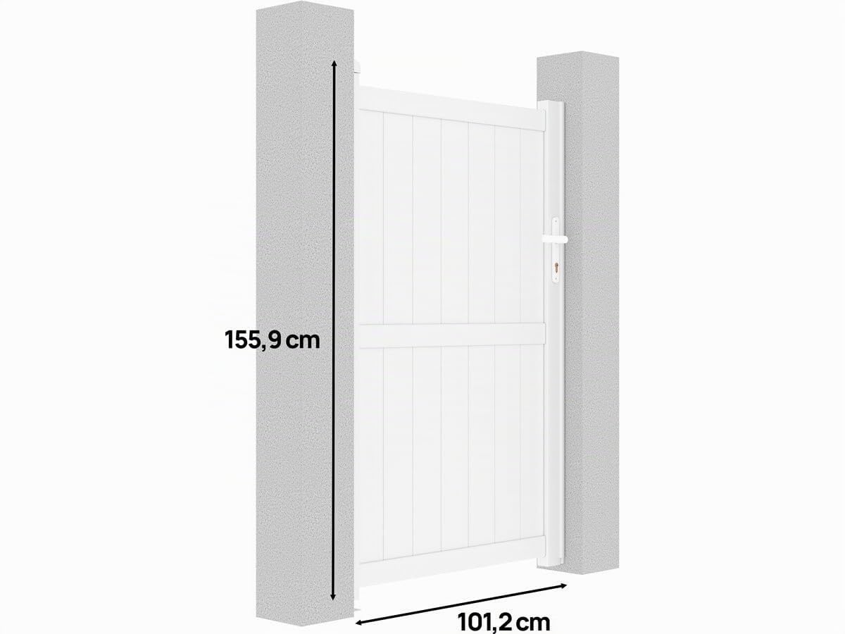 Puerta jardin aluminio Lola - 101.2 x 155.9 cm - Blanco