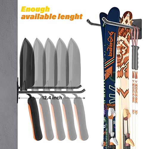 Wimart Garage Hooks For Hanging, Heavy Duty Tool Storage Organizer Hooks,Tyre Holder Metal Wall Mounted Tire Storage Hanger Rack For Garage With 12.4 Inch Long Utility Storage Hook (Black - 6 Pcs/Set) #TOP3