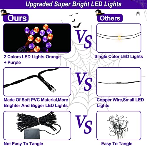 [Orange & Purple Lights] 5 Ft Tinsel Halloween Black Tree With Timer Diy 50 Led Sequins Battery Operated Pop Up Artificial Black Halloween Christmas Tree Decorations Home Party Indoor Outdoor #TOP3