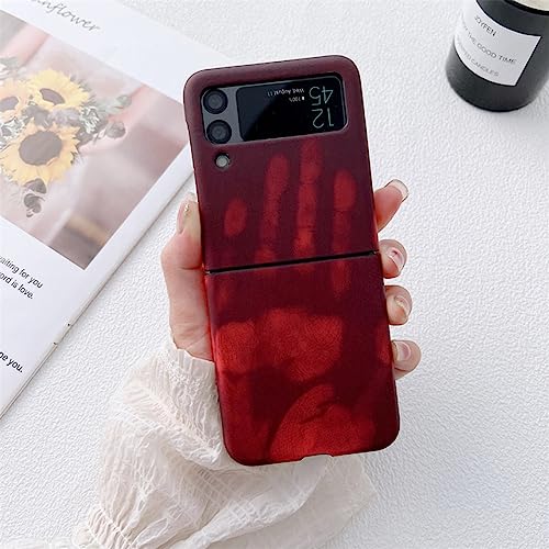 Coque thermochromique Samsung Z Flip 3 rouge pour éviter les rayures