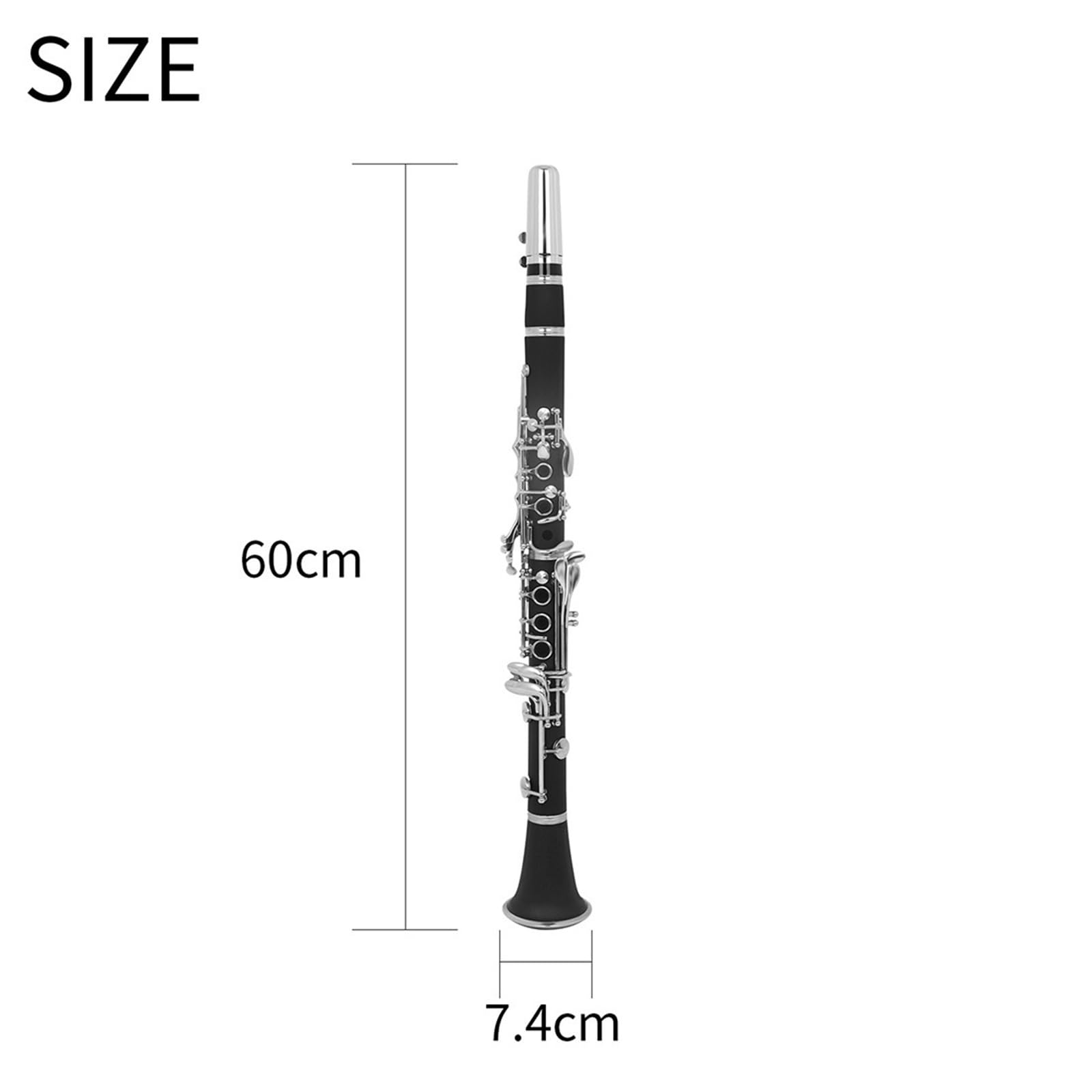 Klarnet W Tonie C Początkujący Rodzaj Wykonania Korpus Bakelitowy 17 Klawiszy Niklowane Instrumenty Muzyczne(Type 1)