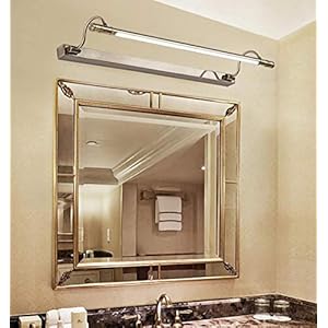 XH&XH LED-Badespiegellampe im amerikanischen Stil, IP44 wasserdichtes Spiegellicht, Retro-Bronze-Badelampe, Anti-Fog-Make-up-Licht, dimmbar 3000K-6000K Badezimmerbeleuchtung mit 3 Farbtemperaturen