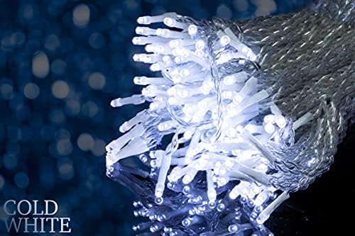 TEKLED® LED Curtain Fairy Lights | 306 LED String Lights | 3Mx3M with Power Adapter | Waterproof Indoor Outdoor | Cold White | for Home Window Garden Wedding Christmas Party Gazebo Pergola