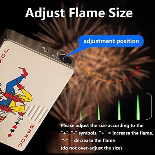 Jet Torch Lighter, Green Flame Ace Card Lighter, Refillable Butane Lighter, Metal Windproof Poker Ace Of Spades Cool Lighter Design, Outdoor, Indoor, Camping, Bbq, Candle, Birthday, Gift For Men #TOP4