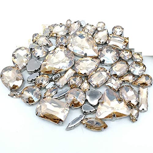 BrillaBenny Lot De 58 Pierres Serties, Cassettes à Coudre En Strass
