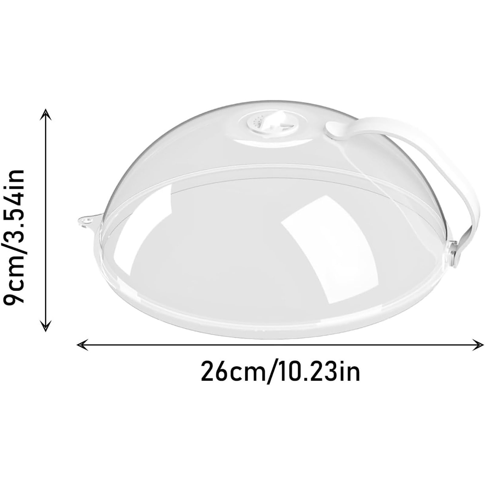 Huitrcrio Couvercle MICR-o Ondes, Cloche MICR-o-Ondes 26cm Couvercle Anti-éclaboussures Pour MICR-o-Ondes, Transparent Couvercles Alimentaire Pour Pla-Que MICR-o Ondes Avec Poignée Et Trous De Vapeur