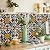 BooDecal Large Flower Pattern Retro Vintage Peel and Stick Fake Tile Stickers DIY (Pack of 12 Large) 7.87 x 7.87 inches Wall Tile Decals PVC Kitchen Backsplash Wall Stairs Furniture (Yellow)