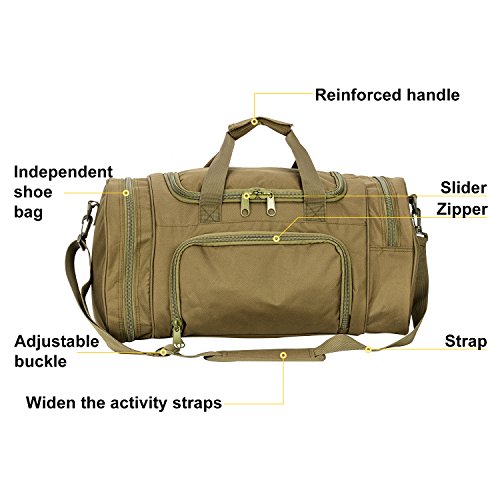 Military Tactical Duffle Bag Gym Bag for Men Travel Sports Bag 24 Inch Small Duffel Bag