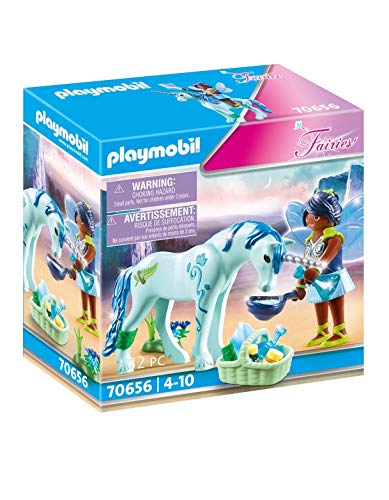 PLAYMOBIL Fairies 70656 - Unicornio con Hada sanadora, a Partir de 4 años