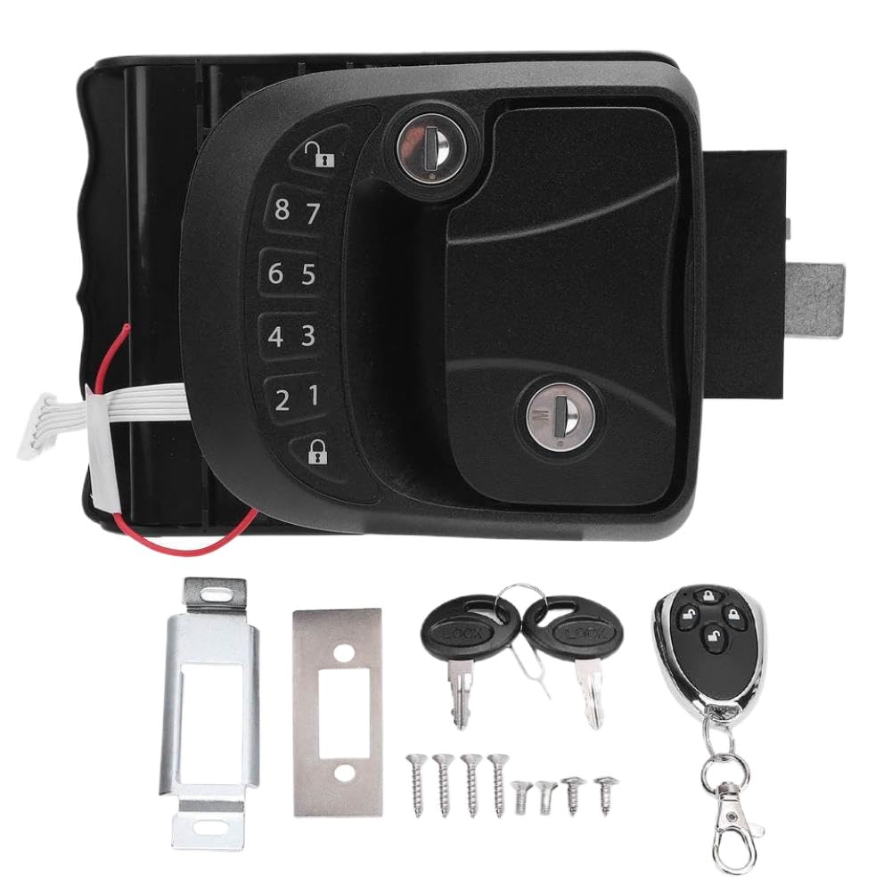 Keyless Entry Remote Control Keypad Zinc RV Door Lock Latch Compatible with Trailers Motorhomes(Left)