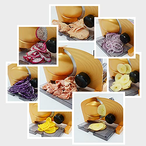 Lebensmittelschneider, Fleisch Slicer Electric Deli Food Slicer für Deli Fleisch, Käse, Brot, Gemüse Edelstahl Blade… – Bild 3