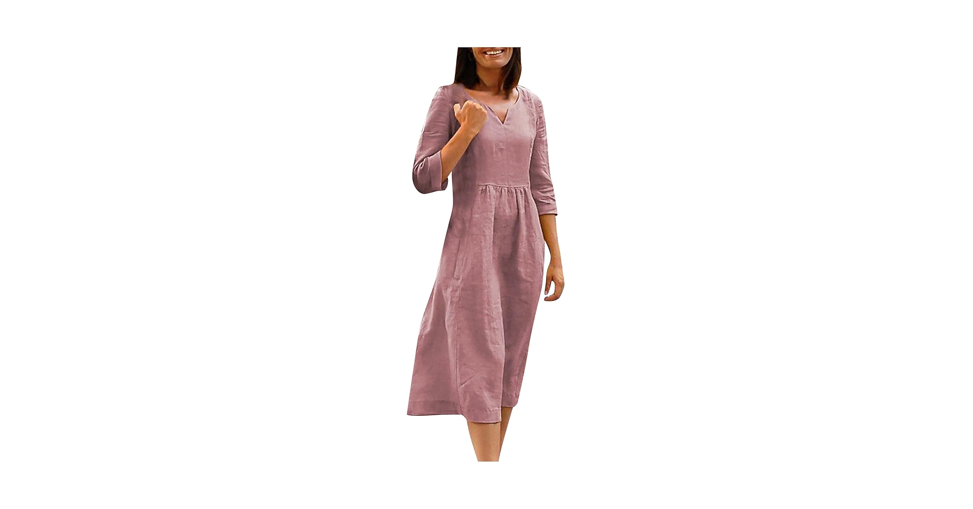 本日値下中　タグ付き　DAMASK EMBROIDERY LINEN DRESS Cotton Linen Big Flower Embroidery Dress | Pasand by ne