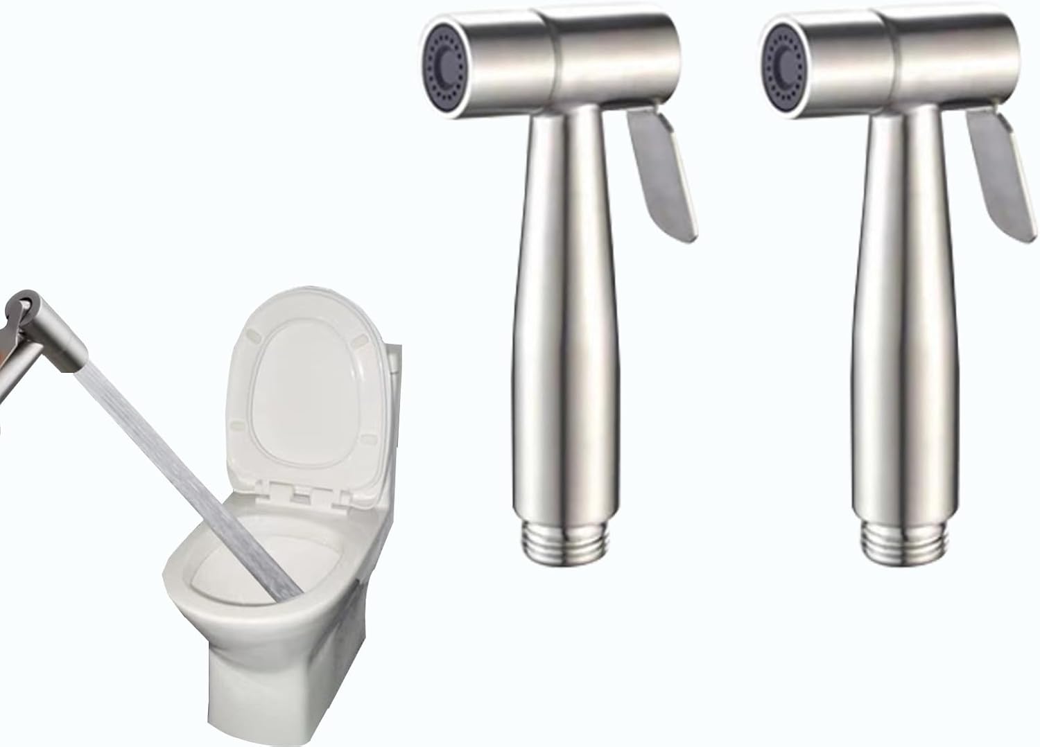 2 Pieces Bidet Sprayer Head Stainless Steel Bidet Attachment,Handheld Bidet Sprayer for Toilet