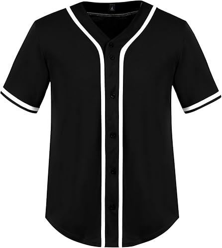 Yuji Itadori Camiseta de béisbol para hombre, manga corta, cuello en V, botones, ropa deportiva, tallas S-4XL