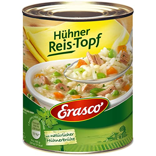 Erasco Hühner Reis Topf mit frischen Möhren und Kräutern 800g 3er Pack – Bild 3