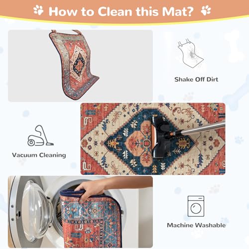 Image of Lahome Reusable Washable Puppy Pads - 2 Pack Super Absorbent & Waterproof Dog Training Mats for Potty, Crate and Floor - Leakproof Pee Pads with Non-Slip Backing (Red, 36 inchx48 inch)