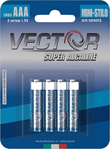 Preisvergleich Produktbild Batterie Vector Super Alkaline Micro LR03 AAA 4 Stück