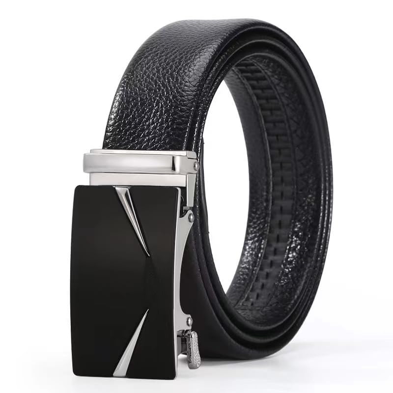 Casual Fashion Men'S Automatic Buckle Leather Belt For Everyday Wear Jeans Business Suit