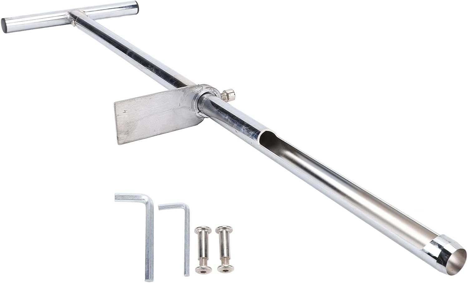 ZJchao Stainless Steel Soil Sampler with Foot Pedal T Shape Handle Soil Probe Test Kit for Garden Lawn Farm Agricultural Use Durable and Efficient Testing Tool