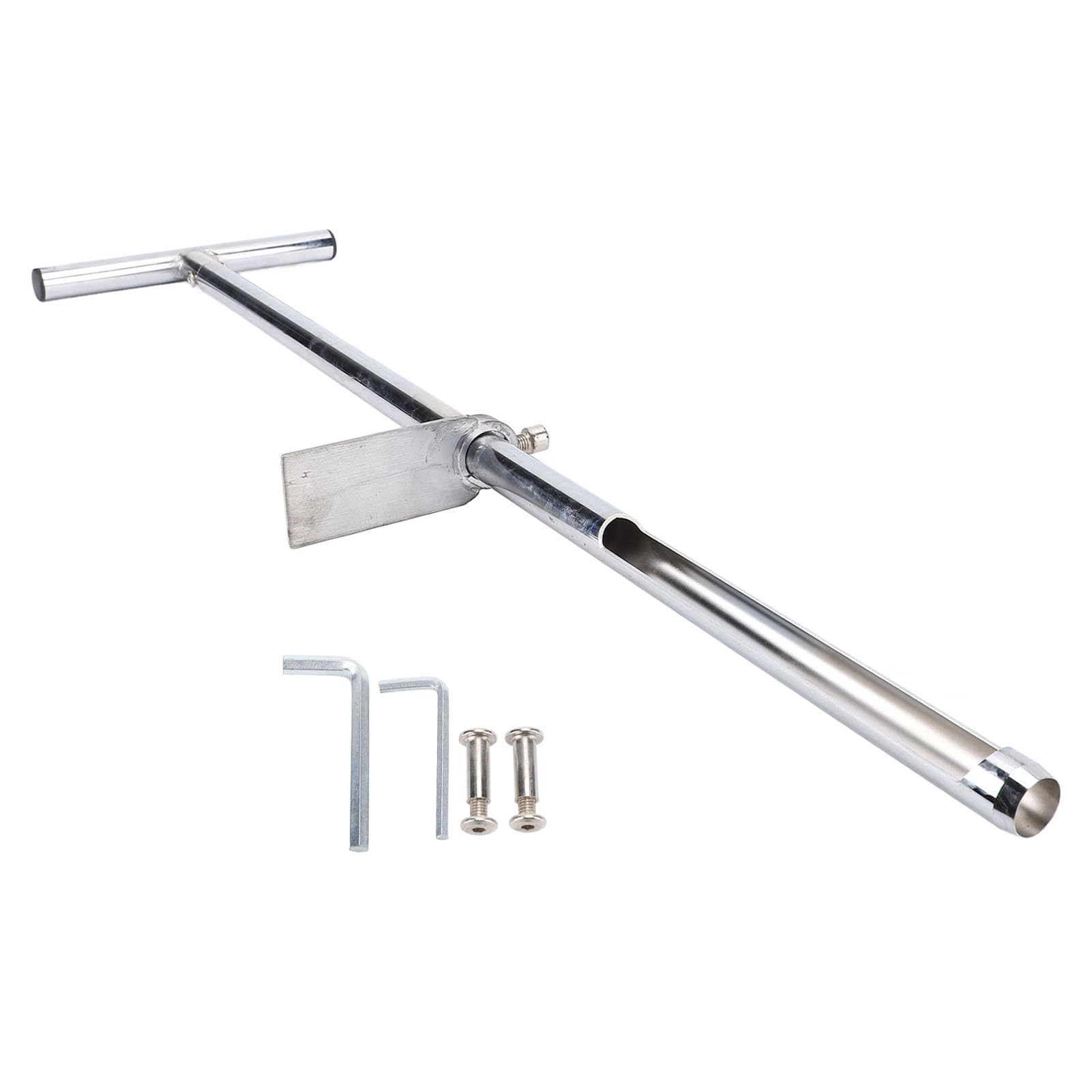 Asixxsix Sonda campionatrice per Terreni in Acciaio Inox, sonda Professionale per Campioni di Terreno con Impugnatura a T e Pedale, Facile prelievo di Campioni di Terreno