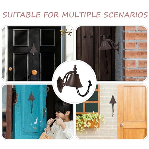 Cloche murale decorative rustique en fer robuste pour maison - 4