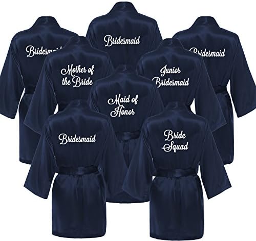 Set of Bridesmaid Robes - Navy (Set of 5 Robes)