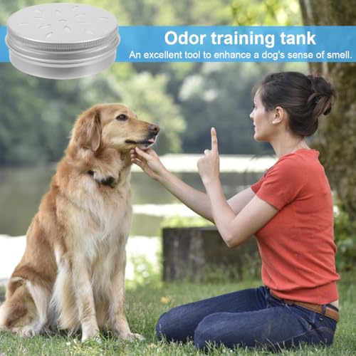 NOPKESV 5 Stück Hundeduftboxen,Training Hundeduft Nase Geruchsbehälter,Aluminium-Duftdosen, Dufttrainingswerkzeuge, Agility-Trainingsgeräte für das Welpendufttraining