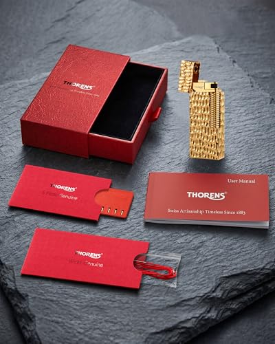 Encendedor THORENS Narrow Dorado clásico en caja de regalo miniatura 2