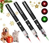 MEUSNO 3 Pack Cat Laser Pointer Toy, Red Green Cat Laser Pointer for Cats Dogs Indoor Chaser Cats Dog Pet Laser Toy Laser Light Pointer, Small Laser Pet Toy Geese Deterrent