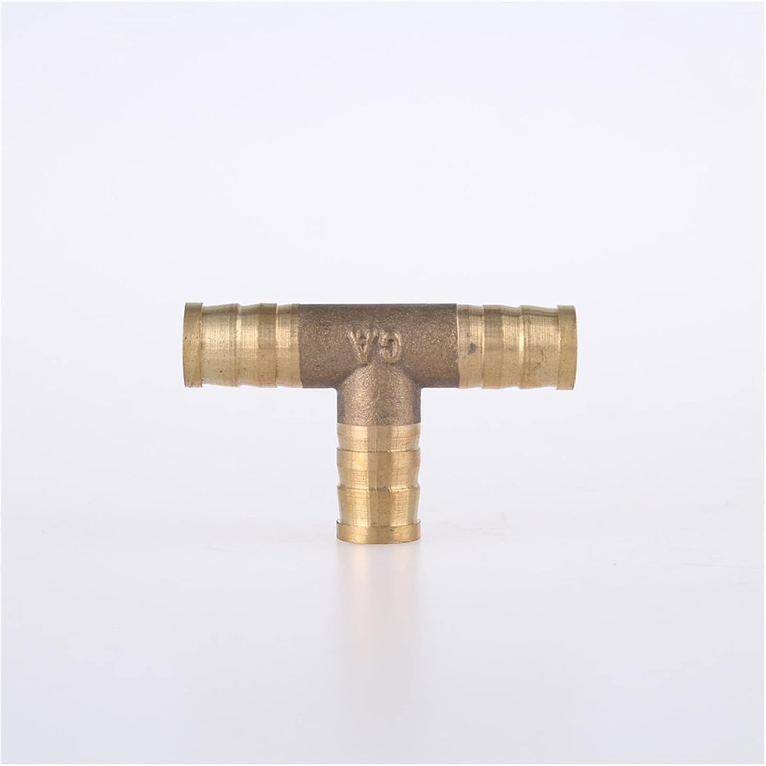 Garden Hose Fitting Connector,1PC Brass Barb Pipe Fitting T Type 3 Way Connector For 4mm-19mm Hose Copper Pagoda Tube Fittings, Long Service Life (Size : 19MM Barb) (Color : 14MM Barb)