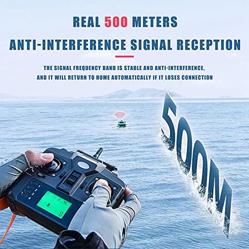 Futterboot Fischfinder Rc Boot, Angelköder-Boot, GPS Cruise Köder-Boot Mit 12000Mah Batterie (Blau,GPS 12000Mah) – Bild 4