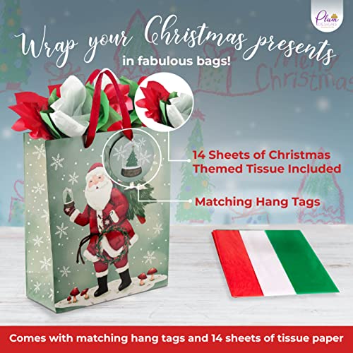 Bulk Christmas Gift Bags Large -12 Cute And Fun Designs- Large Christmas Bags For Gifts With Christmas Tissue Paper Gift Wrap Set-Holiday Gift Bags -Large Xmas Gift Bags-12.75"X10.25"X4.5" Inches #TOP6