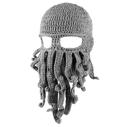 Bonnet enfants chaud coupe-vent pour ski et luge avec masque octopus intégrale