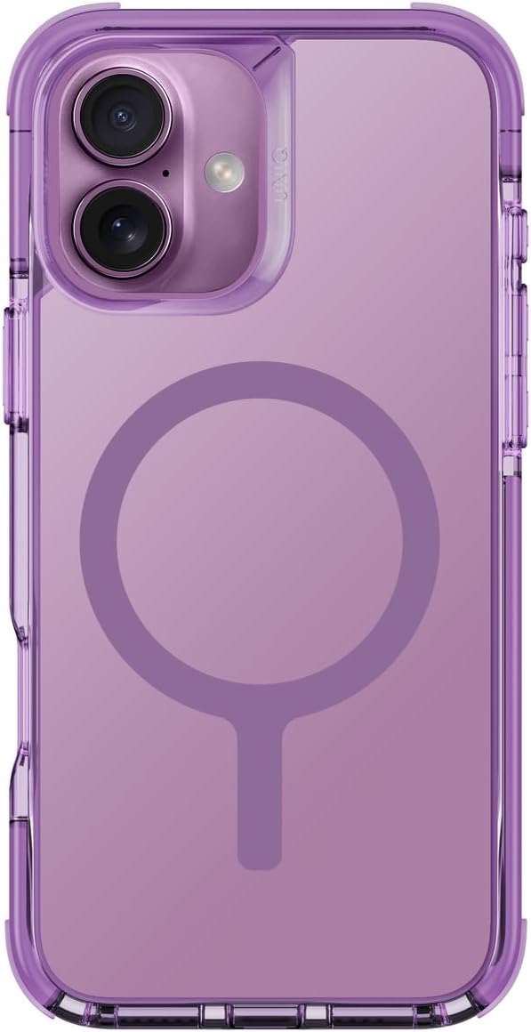 UNIQ Combat for iPhone 16 Case (Grape Pink) with Magnetic Charging