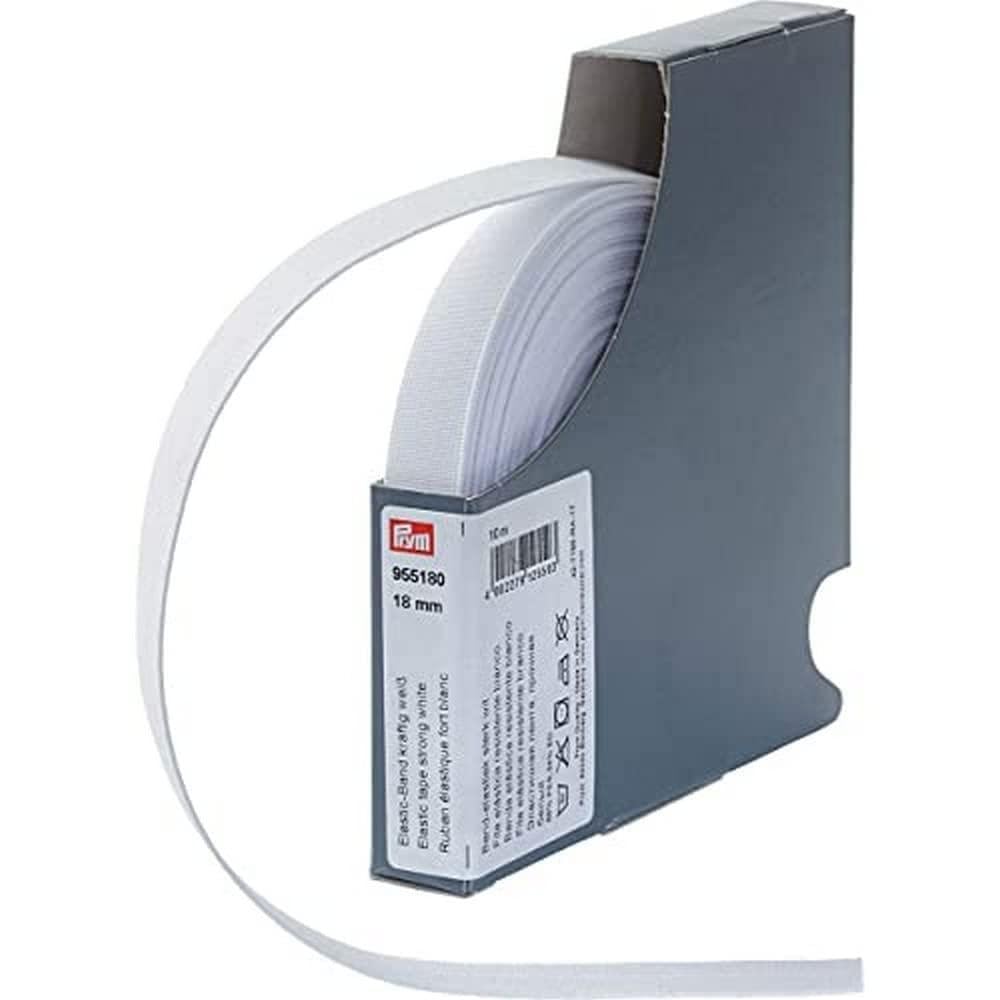 Prym White 955180 Elastic Band Strong 18 Mm 66% Pes 34% Ed