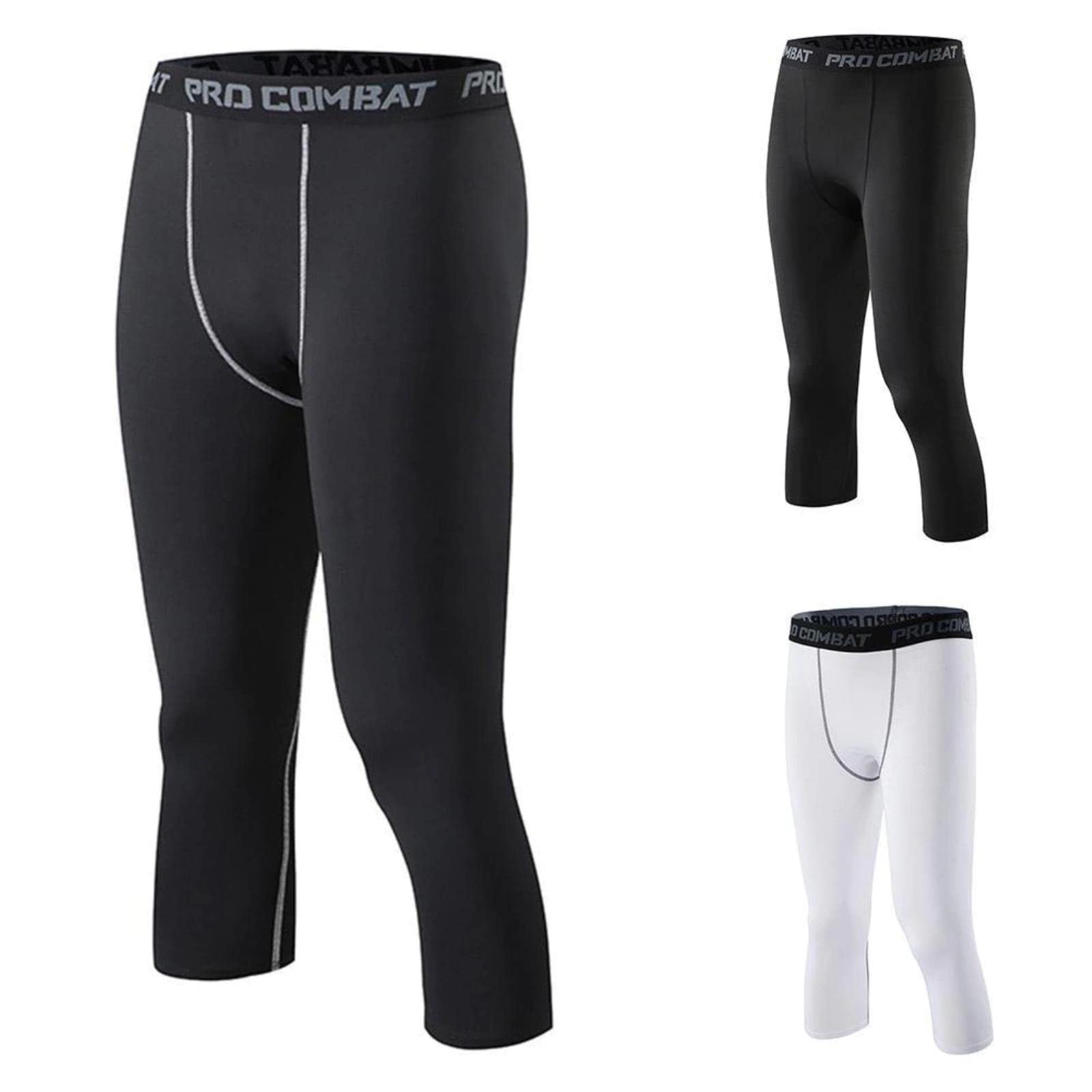 Męskie sportowe przycięte spodnie Legginsy do biegania Męskie spodnie do biegania Elastyczne kompresyjne spodnie dresowe Piłka nożna Spodnie do koszykówki